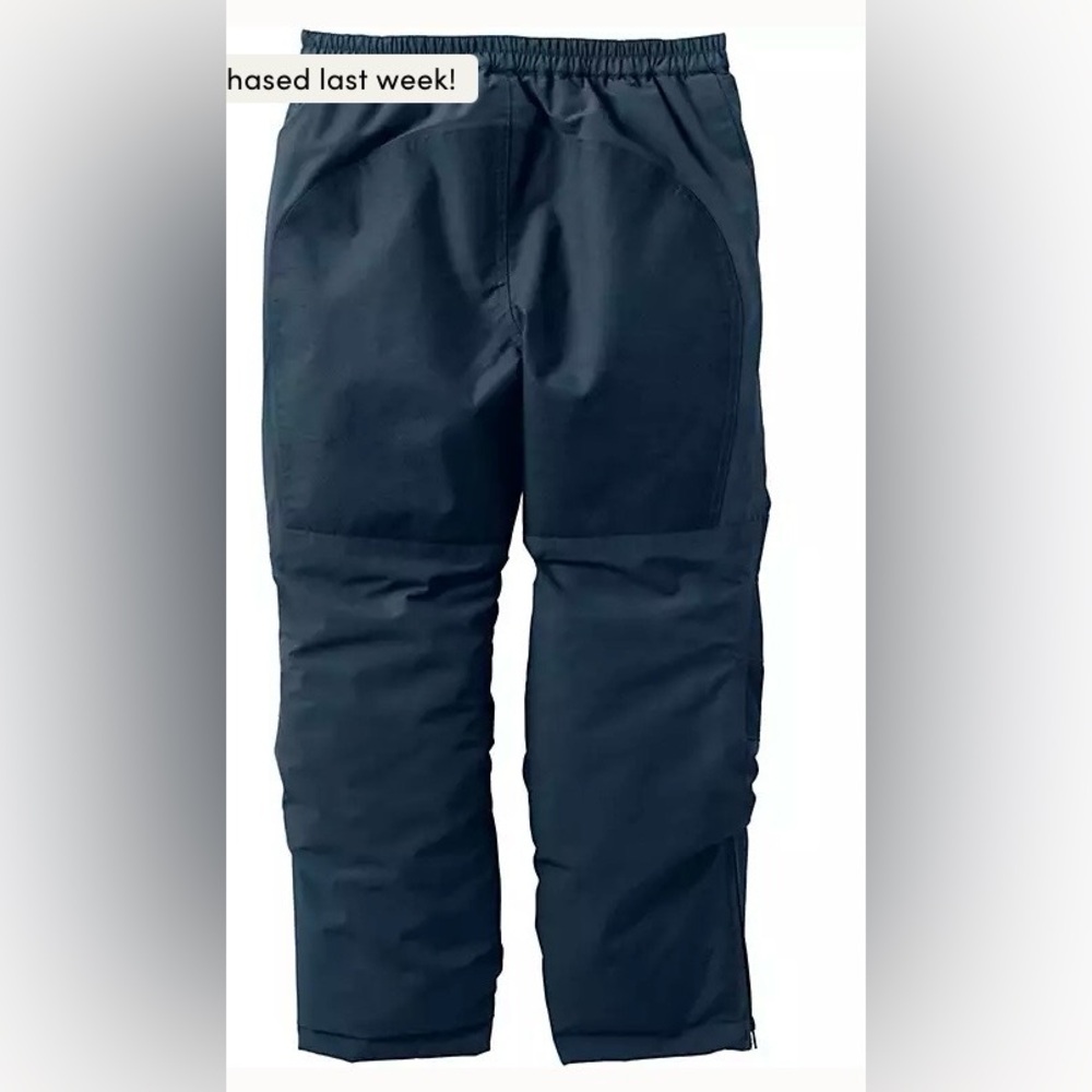 Lands' End Navy Blue Winter Snow Pants Insulated kids/ Adults